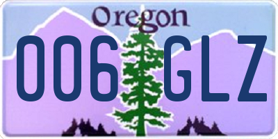 OR license plate 006GLZ