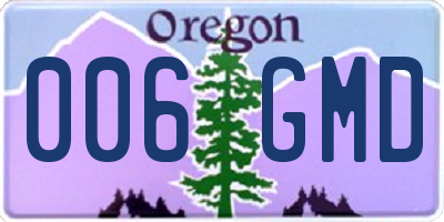 OR license plate 006GMD