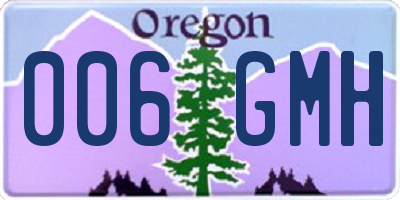 OR license plate 006GMH