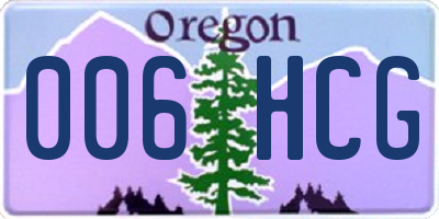 OR license plate 006HCG