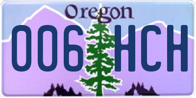 OR license plate 006HCH