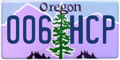 OR license plate 006HCP