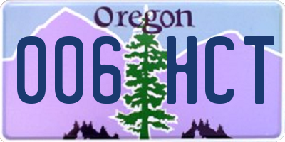 OR license plate 006HCT