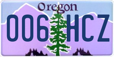 OR license plate 006HCZ