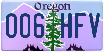 OR license plate 006HFV