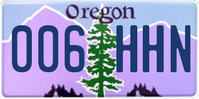 OR license plate 006HHN