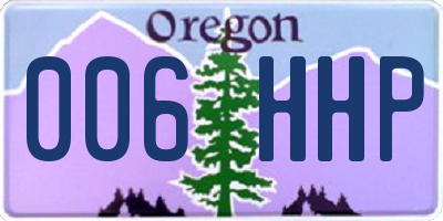 OR license plate 006HHP