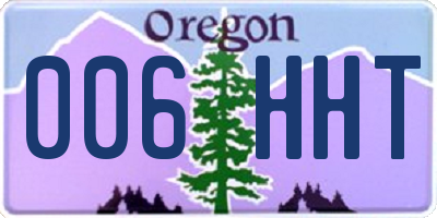 OR license plate 006HHT