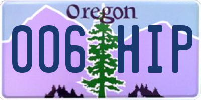 OR license plate 006HIP