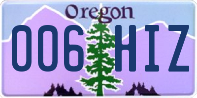 OR license plate 006HIZ