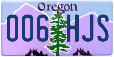 OR license plate 006HJS