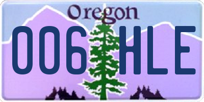 OR license plate 006HLE