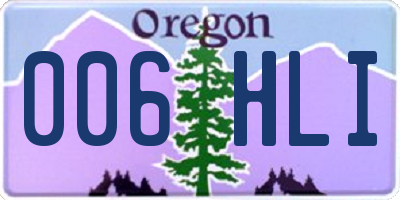OR license plate 006HLI