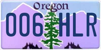 OR license plate 006HLR