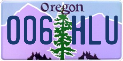 OR license plate 006HLU