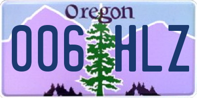 OR license plate 006HLZ