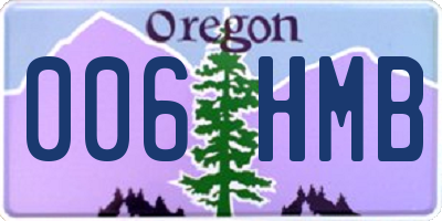 OR license plate 006HMB