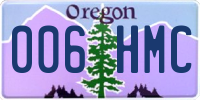 OR license plate 006HMC