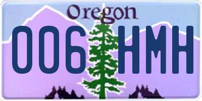 OR license plate 006HMH