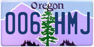 OR license plate 006HMJ