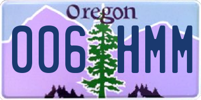 OR license plate 006HMM