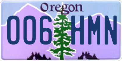 OR license plate 006HMN