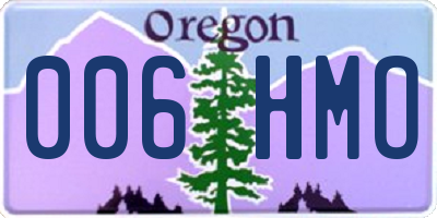 OR license plate 006HMO
