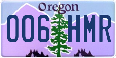 OR license plate 006HMR