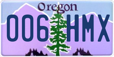 OR license plate 006HMX