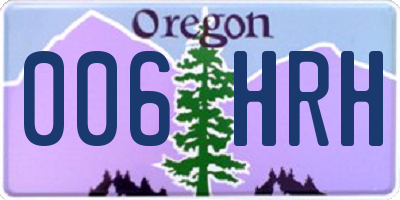 OR license plate 006HRH
