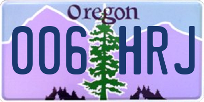 OR license plate 006HRJ