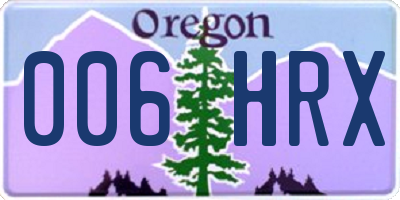 OR license plate 006HRX