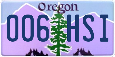 OR license plate 006HSI