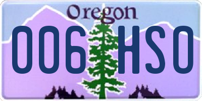 OR license plate 006HSO