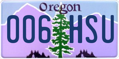 OR license plate 006HSU