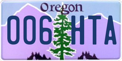 OR license plate 006HTA