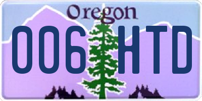 OR license plate 006HTD