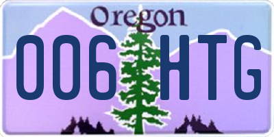 OR license plate 006HTG