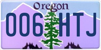 OR license plate 006HTJ