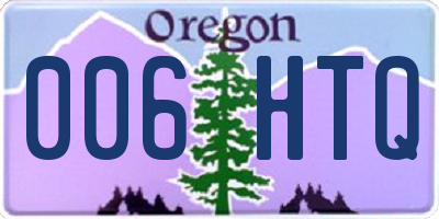 OR license plate 006HTQ