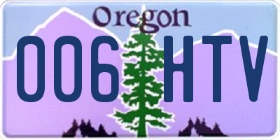 OR license plate 006HTV
