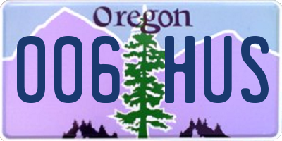 OR license plate 006HUS