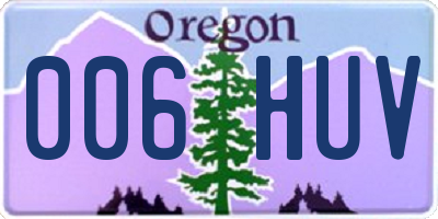 OR license plate 006HUV