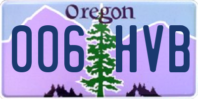 OR license plate 006HVB
