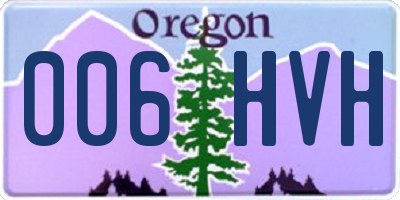 OR license plate 006HVH