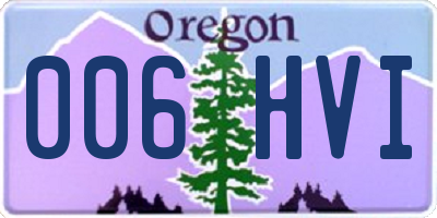 OR license plate 006HVI