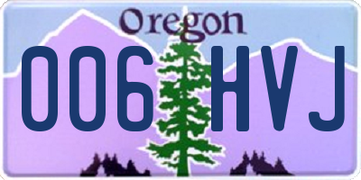 OR license plate 006HVJ