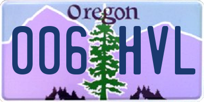 OR license plate 006HVL