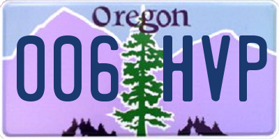 OR license plate 006HVP