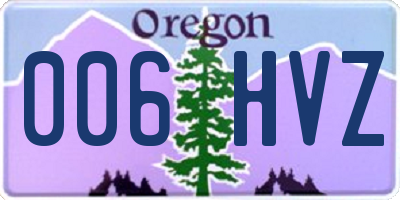 OR license plate 006HVZ
